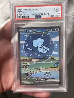2024 POKEMON SV PALDEAN FATES #232 MEW EX SPECIAL ILLUSTRATION RARE HOLO PSA 9 - Image 1