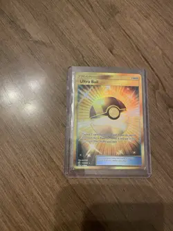 Pokemon Ultra Ball Secret Rare 161/149 SM Base Set Full Art Holo Trainer - Image 1