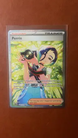 Pokemon Perrin Full Art Ultra Rare Holo Trainer Twilight Masquerade 220/167 - Image 1