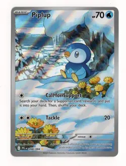 Pokemon Piplup 098/094 Phantasmal Flames Illustration Rare Full Art NM 2025 - Image 1