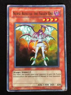 Yugioh Nurse Reficule The Fallen One GX05-EN001 Super (HP) - Image 1