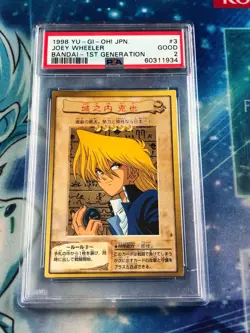 YUGIOH JOEY WHEELER BANDAI #3 1998 1ST GENERATION PSA GRADED 2 - Image 1