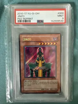 2010-2017 Yugioh Jinzo PSV-000 REPRINT PSA 9 - Image 1
