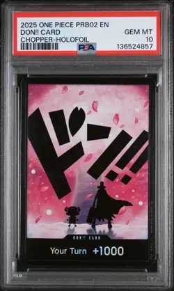 2025 One Piece PRB02 EN Don!! Card Tony Tony Chopper Holo PSA 10 - POP 2 💎 - Image 1