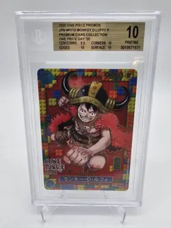 BGS 10 PRISTINE One Piece Monkey.D.Luffy P-110 Promo Lego Japanese #2 - Image 1