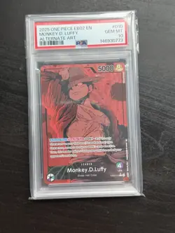 One Piece PSA 10 Monkey D. Luffy EB02-010 English EB02 Alternate Art - Image 1