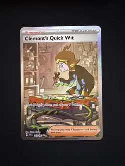 Clemonts Quick Wit 243/191 - Pokemon TCG Surging Sparks Special Illustration - Image 1