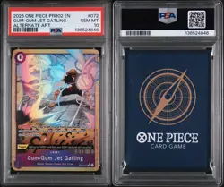 2025 One Piece PRB02 EN Gum Gum Jet Gatling Alt Art OP03-072 PSA 10 - POP 21 💎 - Image 2