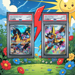 IONO'S KILOWATTREL & WATTREL Sequential PSA 10 GEM MINT Japanese Pokemon PROMO - Image 1