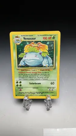 Pokemon TCG Venusaur 15/102 Base Set Holo Rare 100 HP Solarbeam 1999-wizards - Image 1