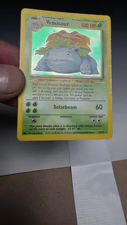 Pokemon TCG Venusaur 15/102 Base Set Holo Rare 100 HP Solarbeam 1999-wizards - Image 2