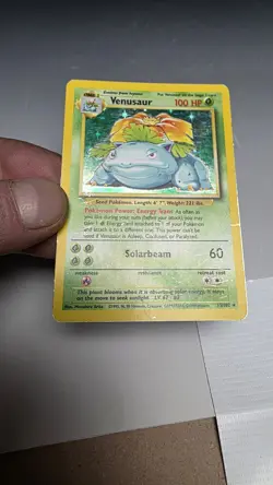 Pokemon TCG Venusaur 15/102 Base Set Holo Rare 100 HP Solarbeam 1999-wizards - Image 3