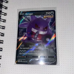 Pokemon Gengar v TCG Swsh08: Fusion Strike Holo Ultra Rare 156/264 - Image 2