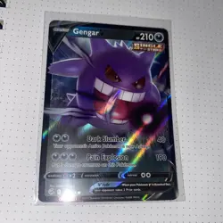 Pokemon Gengar v TCG Swsh08: Fusion Strike Holo Ultra Rare 156/264 - Image 4