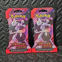 Pokemon SV10 Destined Rivals Sleeved Booster Pack | Giovanni & Mewtwo - Image 1