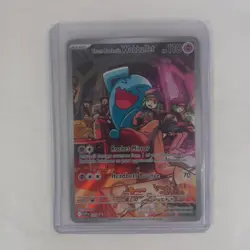Team Rocket's Wobbuffet 203 SVP Black Star Promo Pokemon TCG - Image 1