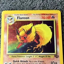 Pokemon TCG Flareon Jungle 3/64 Holo Rare 70 HP 10+ 60 1999 Wizards - Image 3
