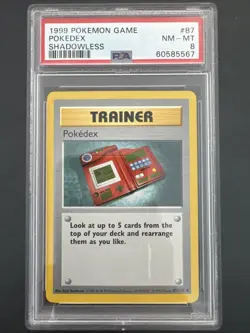 1999 Pokemon Game Pokedex Shadowless Nm-Mt 8 - Image 1