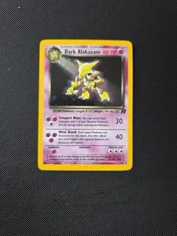 Pokemon Dark Alakazam TCG Team Rocket Holo Card 1/82 Unlimited - Image 1