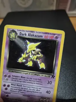 Pokemon Dark Alakazam TCG Team Rocket Holo Card 1/82 Unlimited - Image 3