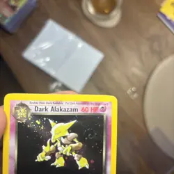 Pokemon TCG Dark Alakazam 1/82 Team Rocket Holo Card Unlimited WOTC Swirl - Image 5