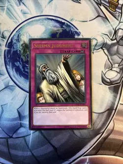 (WNU) Solemn Judgment OP12-EN003 Unlimited Edition Ultimate Rare YuGiOh VLP - Image 1