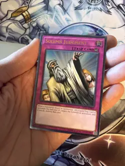 (WNU) Solemn Judgment OP12-EN003 Unlimited Edition Ultimate Rare YuGiOh VLP - Image 3