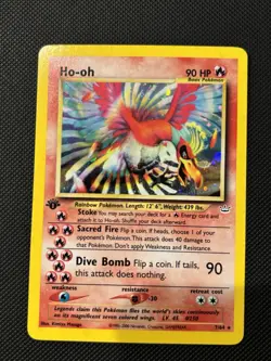 2001 Pokemon Ho-oh Neo Revelation 1ST Edition #7 NM-M - Image 1
