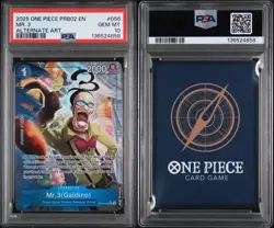 2025 One Piece PRB02 EN Mr.3 Galdino Alternate Art OP09-056 PSA 10 - POP 18 💎 - Image 2