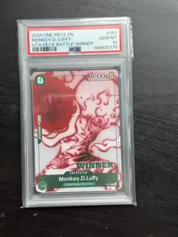 One Piece TCG - Monkey.D.Luffy Uta Deck Battle Winner P-061 PSA 10 - Image 1