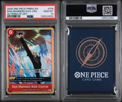 2025 One Piece PRB02 EN Bad Manners Kick Course Alt Art OP04-016 PSA 10 - POP 24 - Image 2