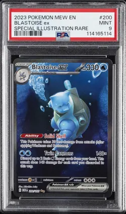 2023 POKEMON MEW EN-151 SPECIAL ILLUSTRATION RARE #200 BLASTOISE EX PSA 9 - Image 1