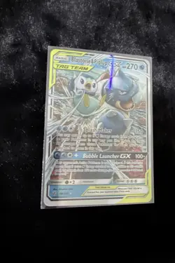 Pokemon Blastoise & Piplup GX TAG TEAM Ultra Rare Holo Card 38/236 270 HP - Image 1