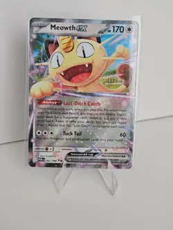 Meowth ex 062/088 Me03: Perfect Order Holo NM Pokemon Card - Image 1