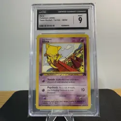 CGC 9 MINT Abra Team Rocket 1st Edition 49/82 Pokemon Card - Image 1