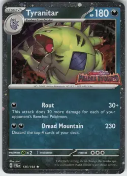 Holo Foil Tyranitar (Paldea Evolved Stamp) 135/193 Promo Miscellaneous Cards & P - Image 1