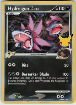 Holo Foil Hydreigon C lv.61 SWSH138 Promo SWSH: Sword & Shield Promo Cards - Image 1