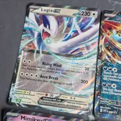 4 x JUMBO Pokemon EX Promo Holo TCG Cards Large Jumbo Lugia Zapdos Mimikyu B11 - Image 2