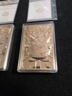 23k Gold Plated Mewtwo & Togepi Pokemon Burger King 1999 Metal Trading Card - Image 3