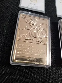 23k Gold Plated Mewtwo & Togepi Pokemon Burger King 1999 Metal Trading Card - Image 4