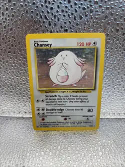 Pokemon English TCG Chansey Base Set Holo Unlimited Rare Card 3/102 LP - Image 2