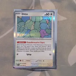 Pokemon TCG Ditto 132/165 Sv: Scarlet & Violet 151 Rare Holo Basic Pokemon Card - Image 1