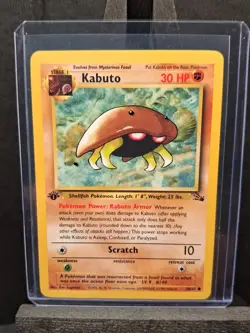 Kabuto 50/62 Fossil 1st Edition Pokemon Card 1999 WOTC Vintage Excellent - Image 1