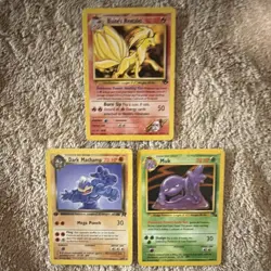 Pokemon TCG 3 Card Lot Blaine's Ninetales Dark Machamp Muk - Image 1