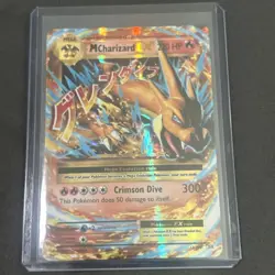 Pokemon Mega M Charizard EX 13/108 XY Evolutions Card Holographic Holo LP - Image 1