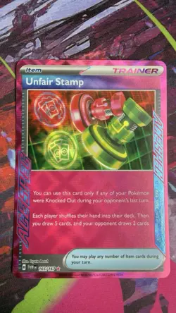 UNFAIR STAMP - 165/167 - Ace Spec Rare - Twilight Masquerade - Pokemon Card TCG - Image 1