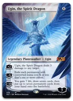 Ugin, the Spirit Dragon (Borderless) #279 (NM) Core Set 2021 M21 Magic MTG - Image 1