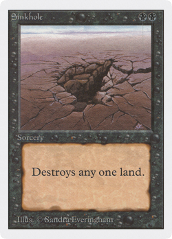 Sinkhole (HP) Unlimited Edition 2ED Magic MTG - Image 1