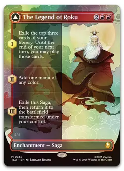 The Legend of Roku (Borderless) #357 (Foil) (NM) TLA Magic MTG - Image 1