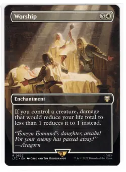 MTG Worship (Borderless), Commander: the Lord of the Rings (LTC) LotR Magic NM - Image 1
